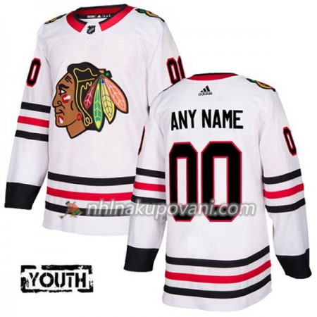 Chicago Blackhawks Dresy Personalizované Bílá 2017-2018 Adidas Authentic - Dětské Chicago Blackhawks Dresy Personalizované Bílá 2017-2018 Adidas Authentic - Dětské
